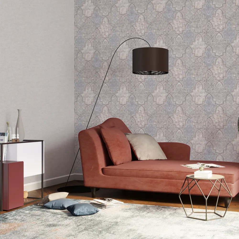 Обои флизелиновые Палитра Marrakech серо-синие 1.06 м PL71518-26 STLM-2001800 - Вид №3