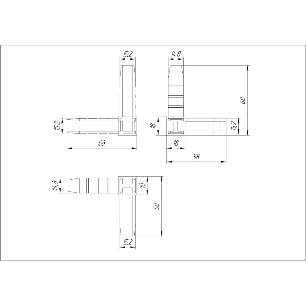 Коннектор Santreyd для мебельных конструкций - надежное соединение профилей 85499993 STLM-0063401 - Вид №3