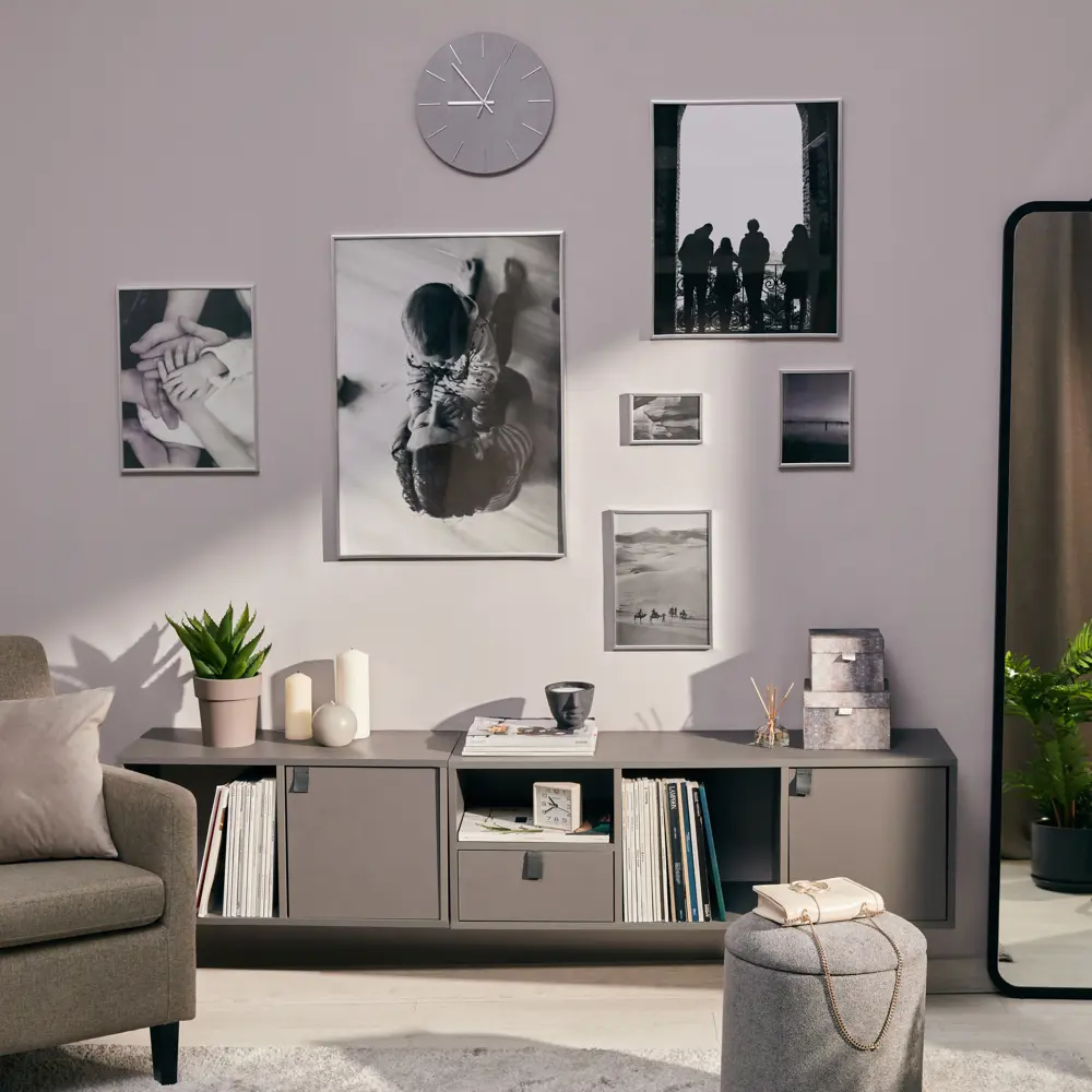 Фоторамка Kreaforta Lila серебристая 50x70 см для интерьерного декора 89398531 STLM-1583004 - Вид №7