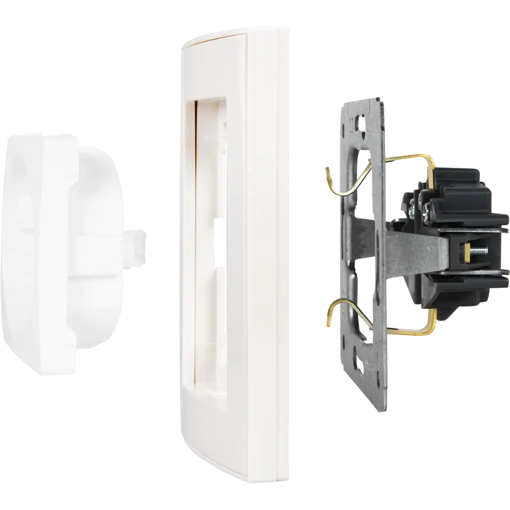 Рамка для розеток и выключателей Lezard Rain вертикальная 4 поста цвет белый STLM-2180173 - Вид №3