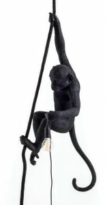 Seletti Подвесной светильник из пластмассы The monkey lamp black 14923