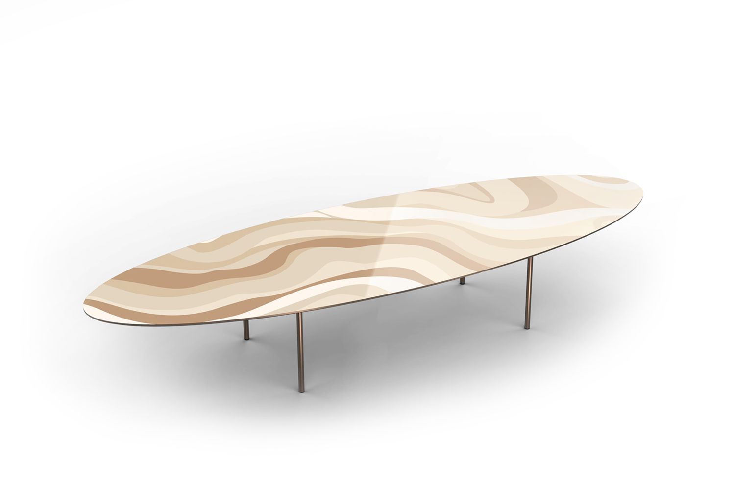 Металлический овальный журнальный столик MOMENTI Home &amp ARCH-00045905 - Вид №3