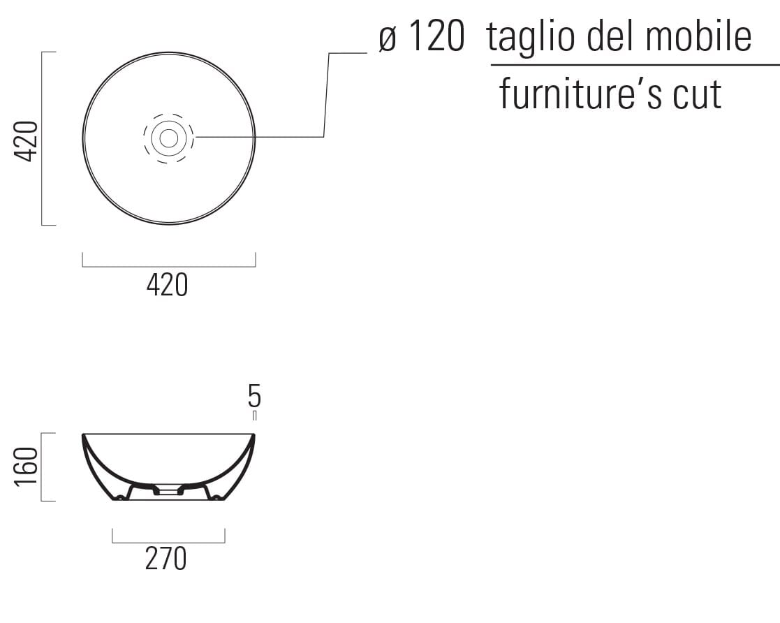 Керамическая круглая столешница GSI ceramica Color Elements ARCH-00075256 - Вид №10