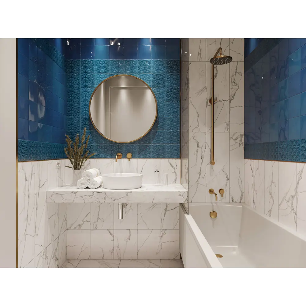 Плитка настенная Калакатта 25x75 см 1.5 м² матовая цвет белый 84789494 STLM-2048352 Santreyd  - Вид №5