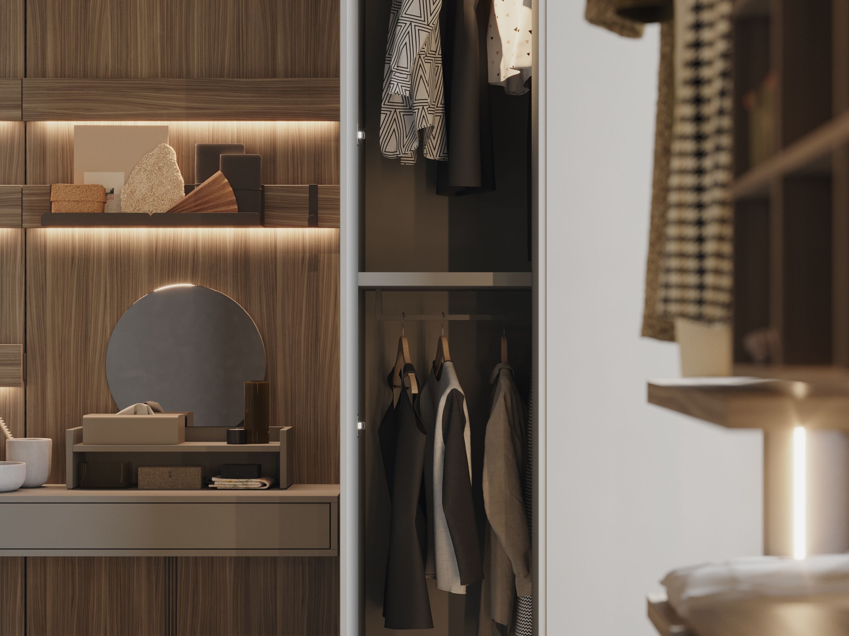 Шкаф для одежды со стойками и обшивкой Giessegi богини красоты ARCH-00046817 - Вид №5