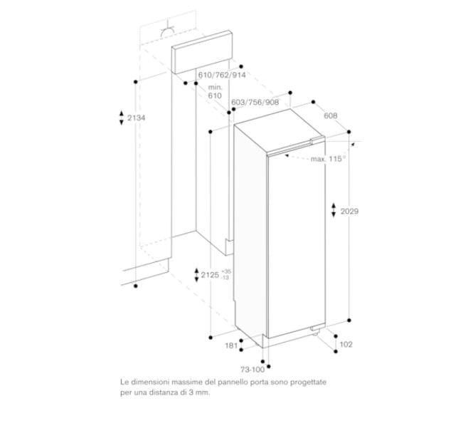 Однодверный встроенный холодильник GAGGENAU серия 400 ARCH-00057473 - Вид №2