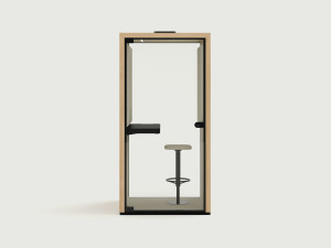 Одноместная акустическая офисная кабина со встроенным освещением