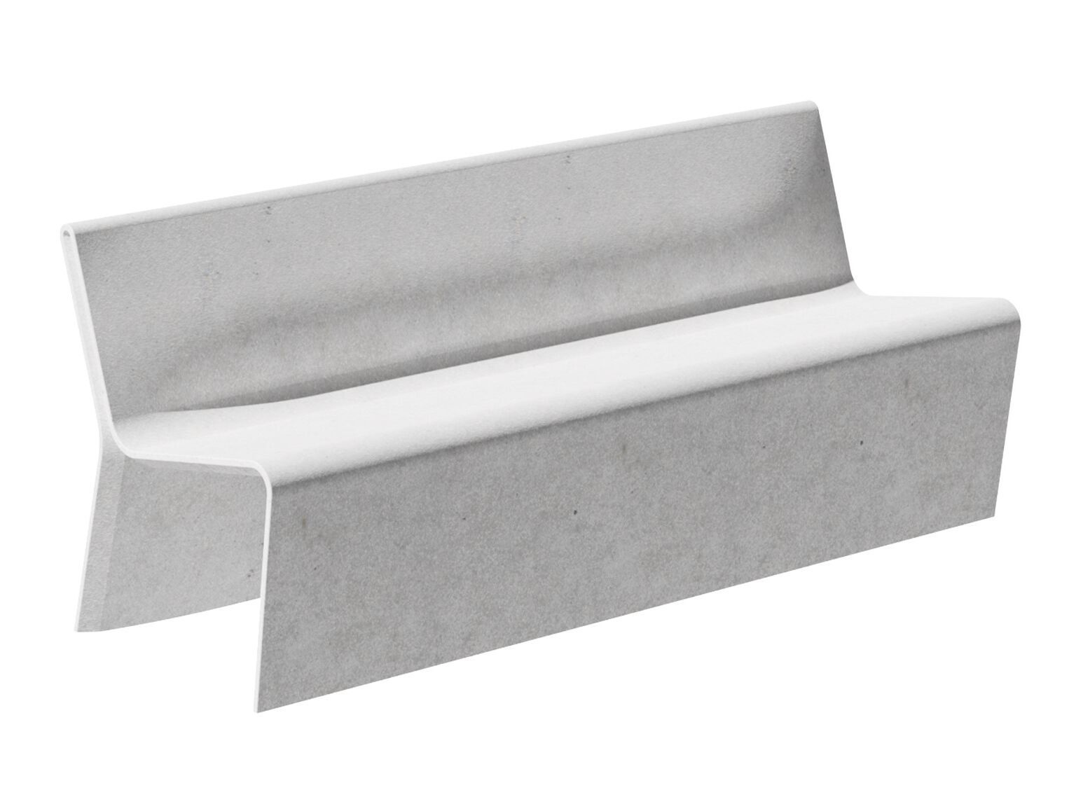 Бетонная скамья со спинкой amop чистый AR+ ARCH-00142468
