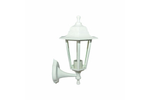 16154376 Настенный светильник-фонарь белый 6-гранный прозрачное стекло 11-99БЕЛ Apeyron Леда