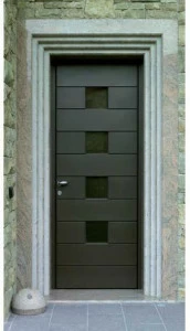 CARMINATI SERRAMENTI Входная дверь из алюминия и дерева для улицы Porte e portoni d'ingresso in legno
