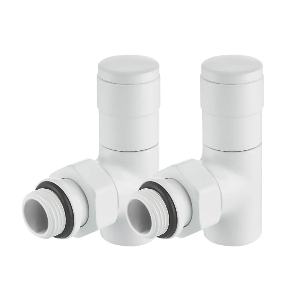 Набор вентилей для радиатора Royal Thermo Piano 1/2" угловой цвет белый STLM-2066565 - Вид №2