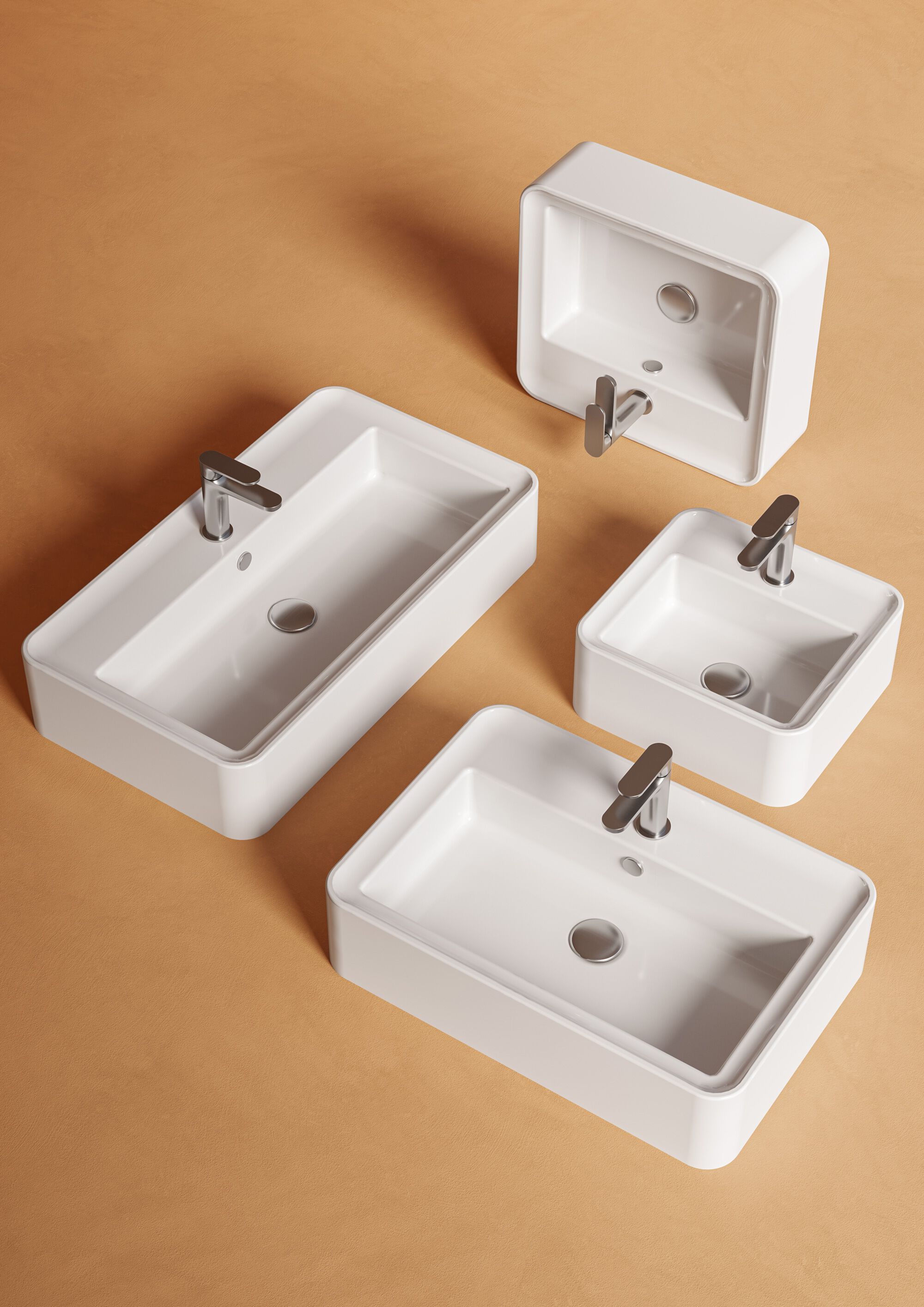 Керамическая прямоугольная подвесная раковина ArtCeram Rodolfo ARCH-00129955 - Вид №2