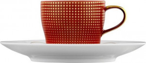 10578965 Furstenberg Чашка для эспрессо Furstenberg "Лунный свет" 70мл (красная) Фарфор, Керамика