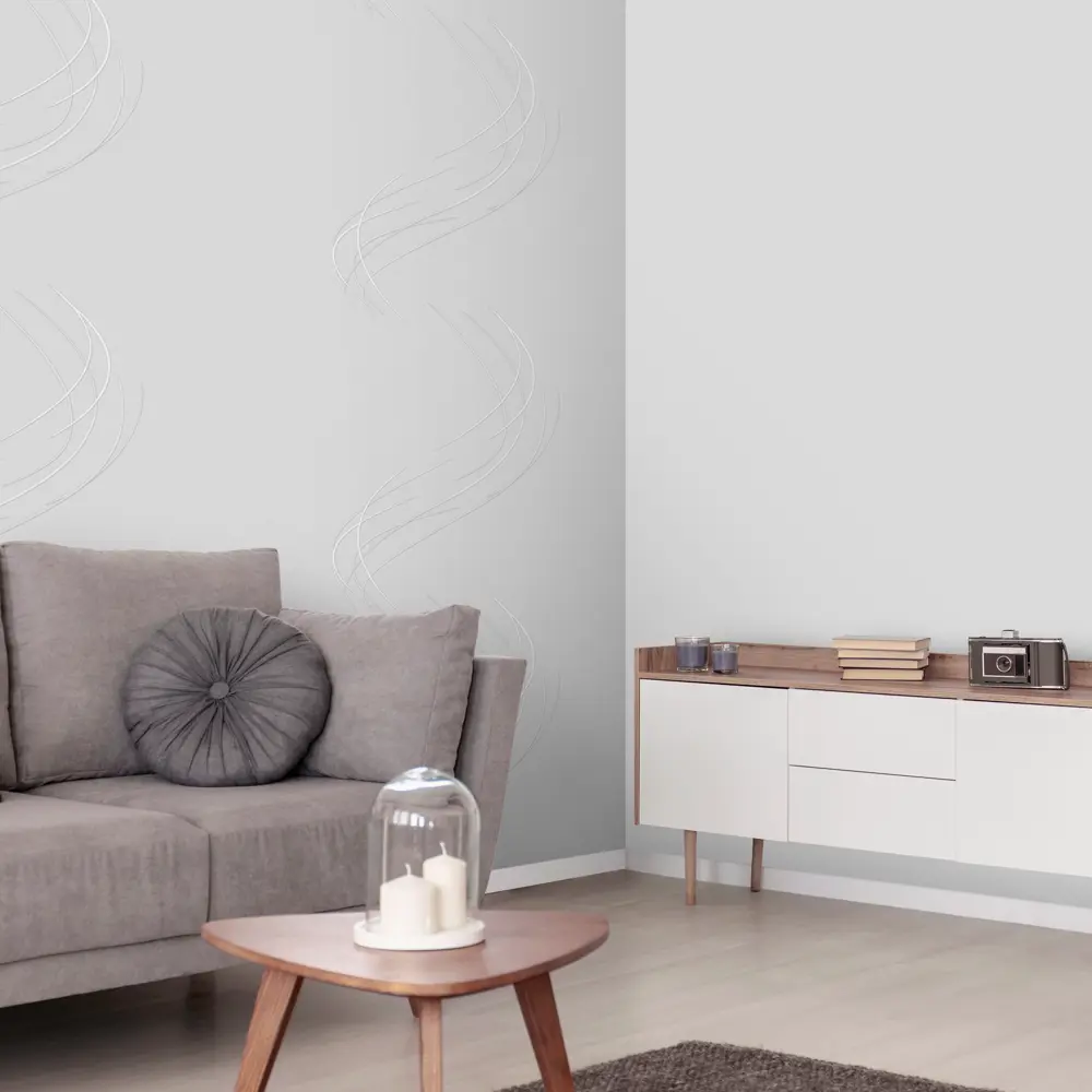 Victoria Stenova Trinity - серые флизелиновые обои с узором для гостиной и спальни 89363940 STLM-0830402 - Вид №4