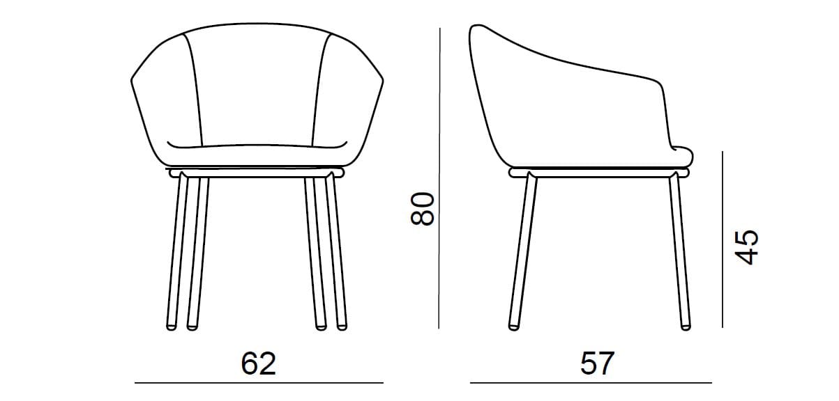 Тканевое кресло с подлокотниками BBB LUCREZIA ARCH-00011315 - Вид №1