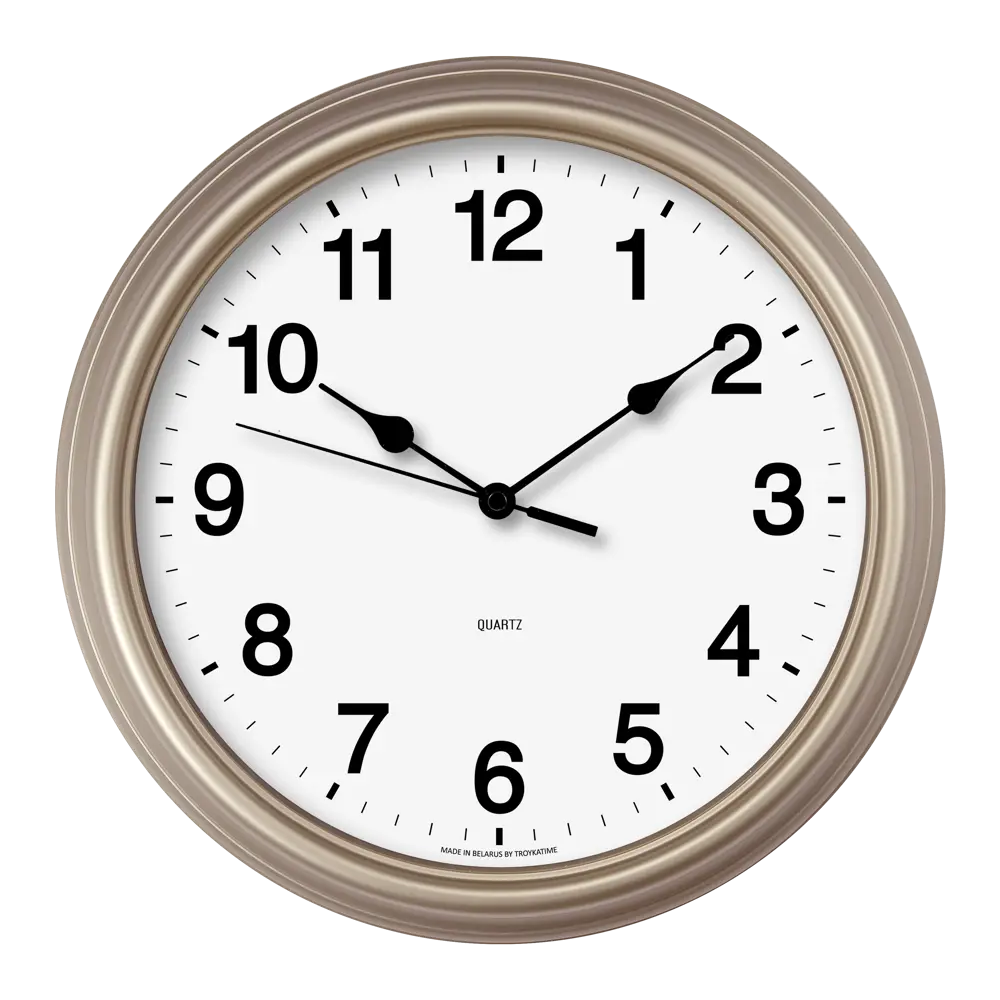 Часы настенные Troykatime Классика круглые пластик цвет золотистый бесшумные ø31 см NEO-CLASSIC STLM-2180676