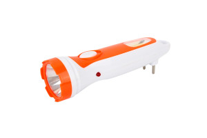 16392475 Аккумуляторный фонарь LED3860 220В, белый/оранжевый, 1+COB LED, 2 режима, SLA, пластик, коробка 14249 Ultraflash