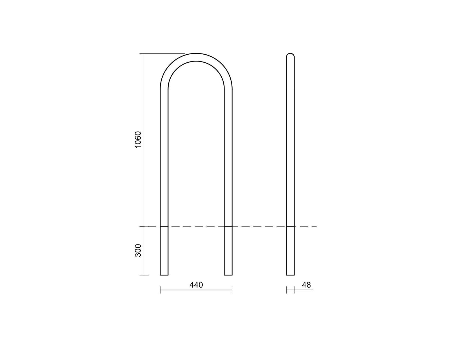 Фиксированный столб из оцинкованной стали Studio Città ARCHETTO ARCH-00001801 - Вид №1