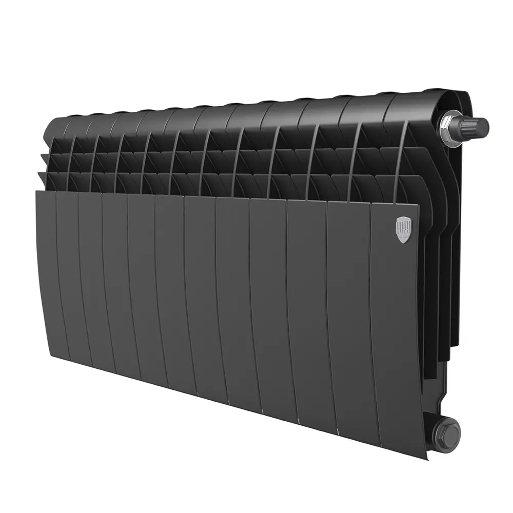 Радиатор секционный Royal Thermo Biliner 350/87 12 секций нижнее подключение биметалл черный 89391450 STLM-2024484 Отсутствует