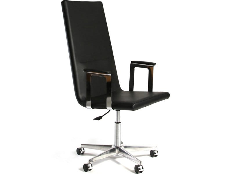 Кожаный операционный офисный стул с подлокотниками Inno низкий ARCH-00075642