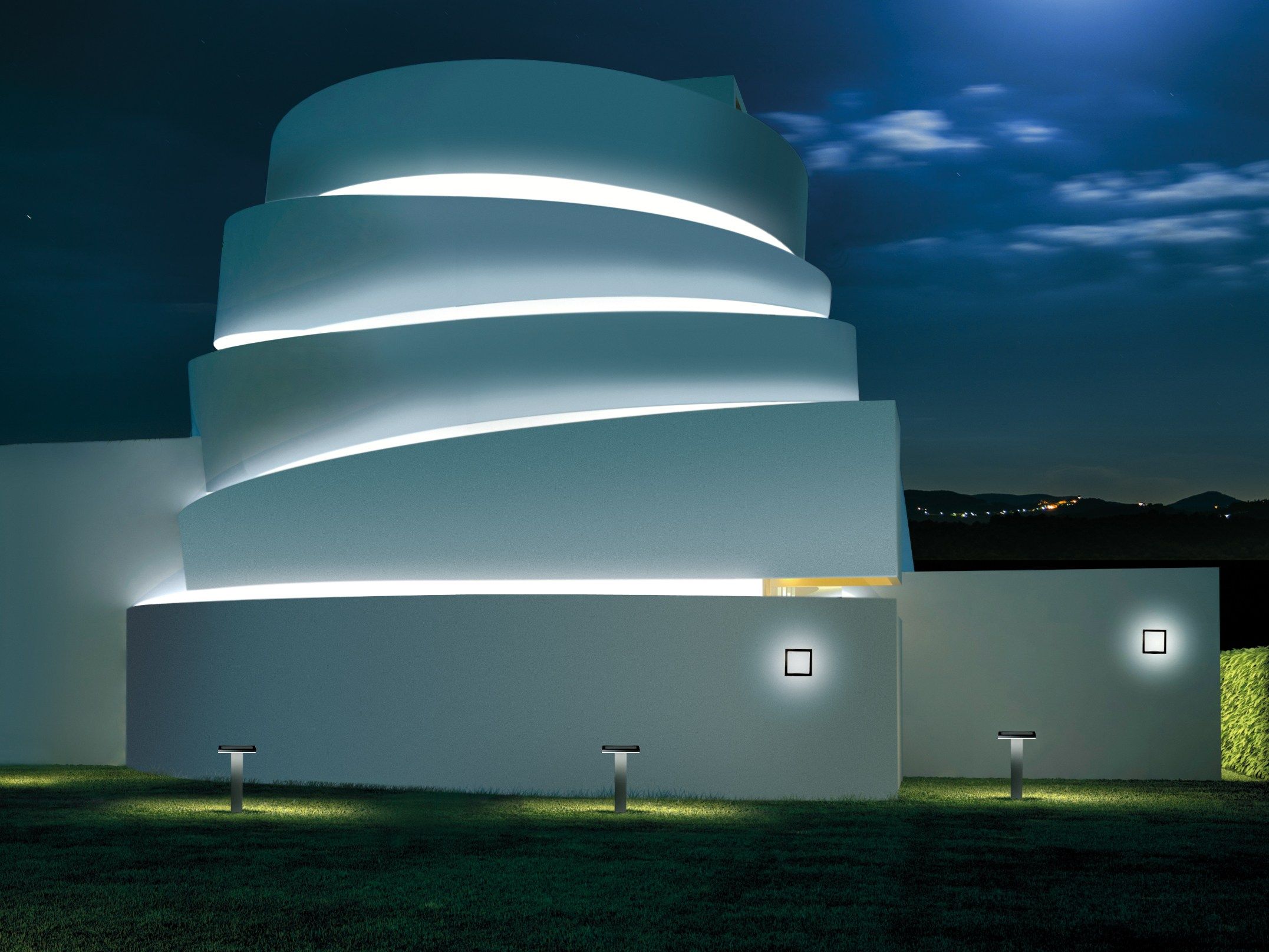 Алюминиевый светодиодный наружный настенный светильник SIMES отделка ARCH-00042782 - Вид №3