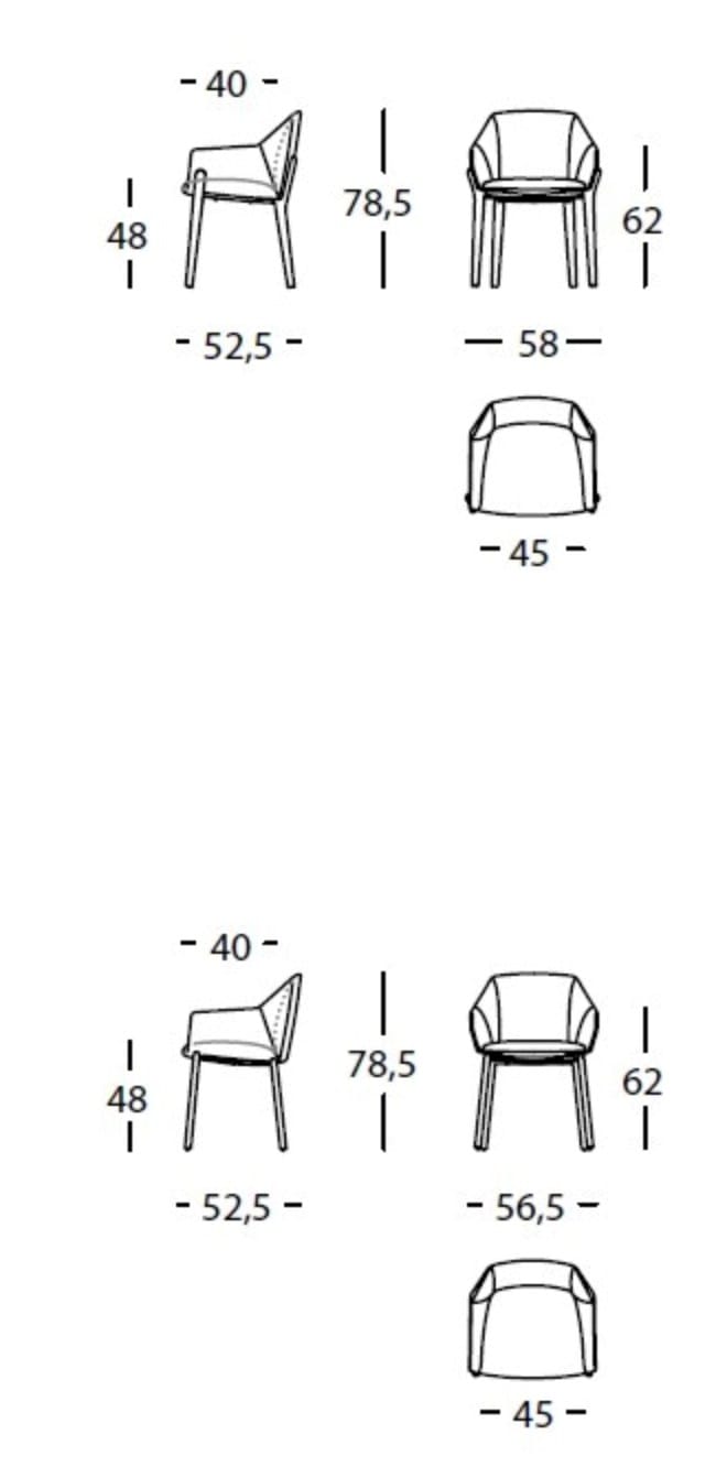Мягкий тканевый стул с подлокотниками SANCAL гнездо ARCH-00008407 - Вид №2