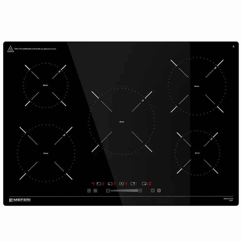 Индукционная варочная панель Meferi MIH755BK POWER 75 см 5 конфорок цвет черный