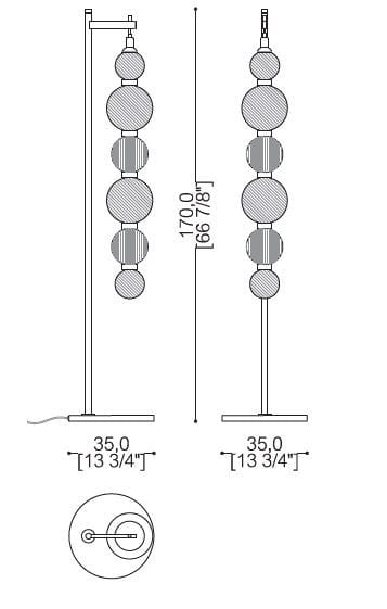 Lampada da terra a LED in Pyrex® Sicis Drop ARCH-00059503 - Вид №11