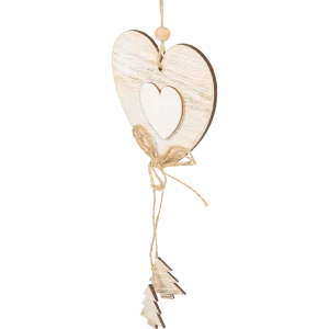 Украшение ёлочное «Сердечко», 11 см, дерево