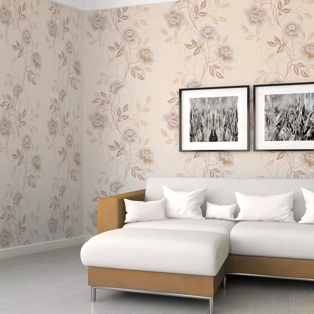 Обои виниловые Home Color Jardin бежевые 0.53 м 136-22 STLM-2005876 - Вид №3