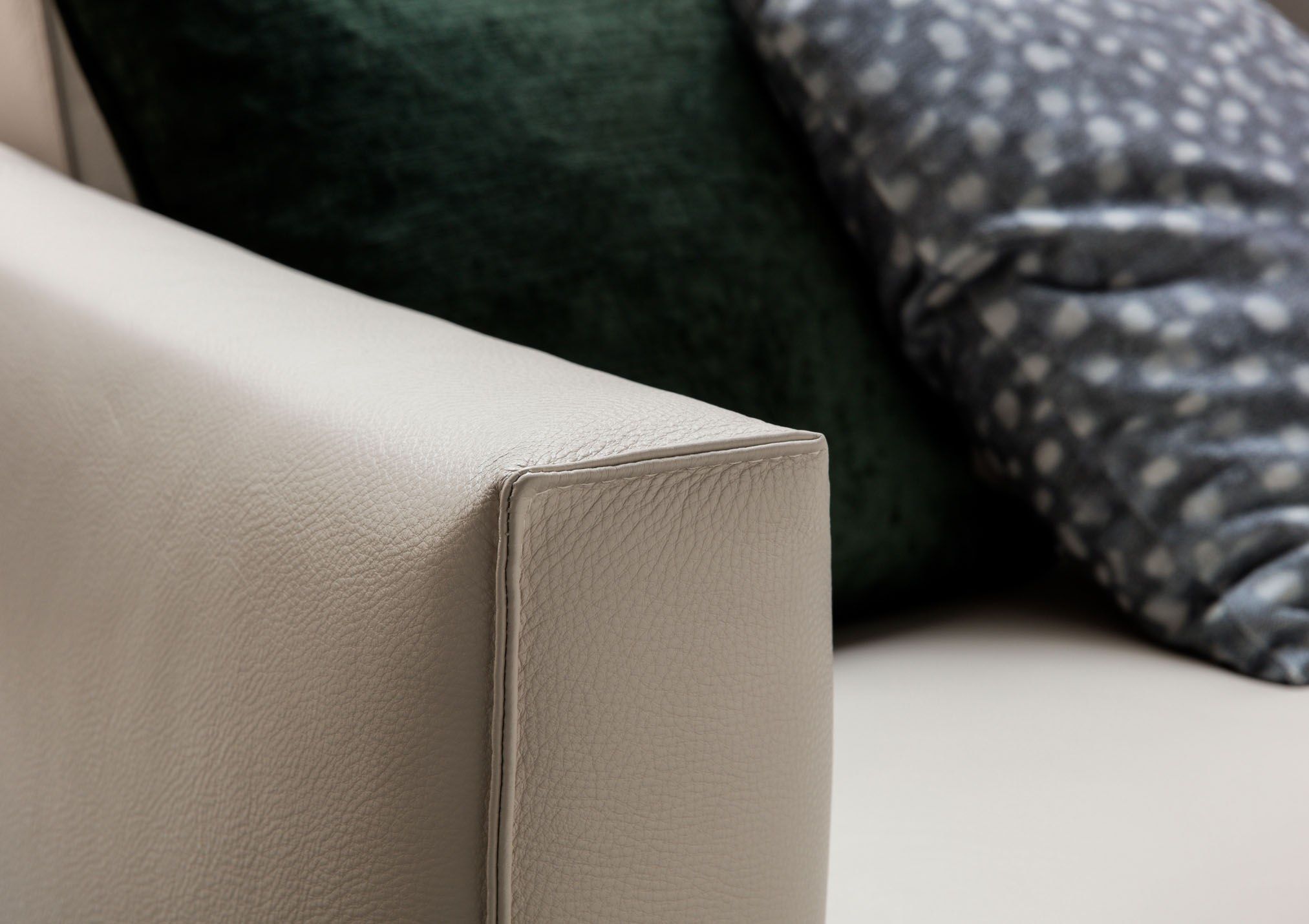 Кожаный диван с полуостровом BertO TIME BREAK ARCH-00031952 - Вид №2