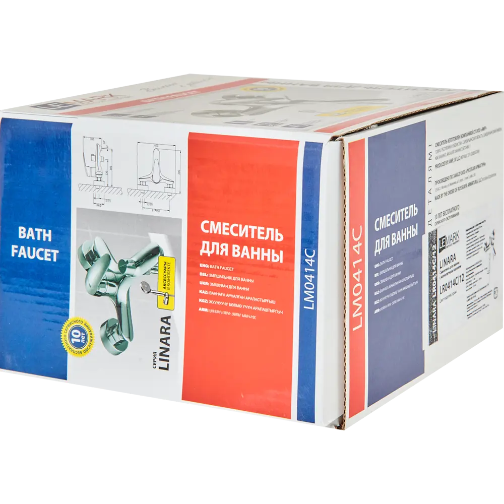 Смеситель для ванны и душа Lemark Linara LR0414C однорычажный цвет хром STLM-2021141 - Вид №4