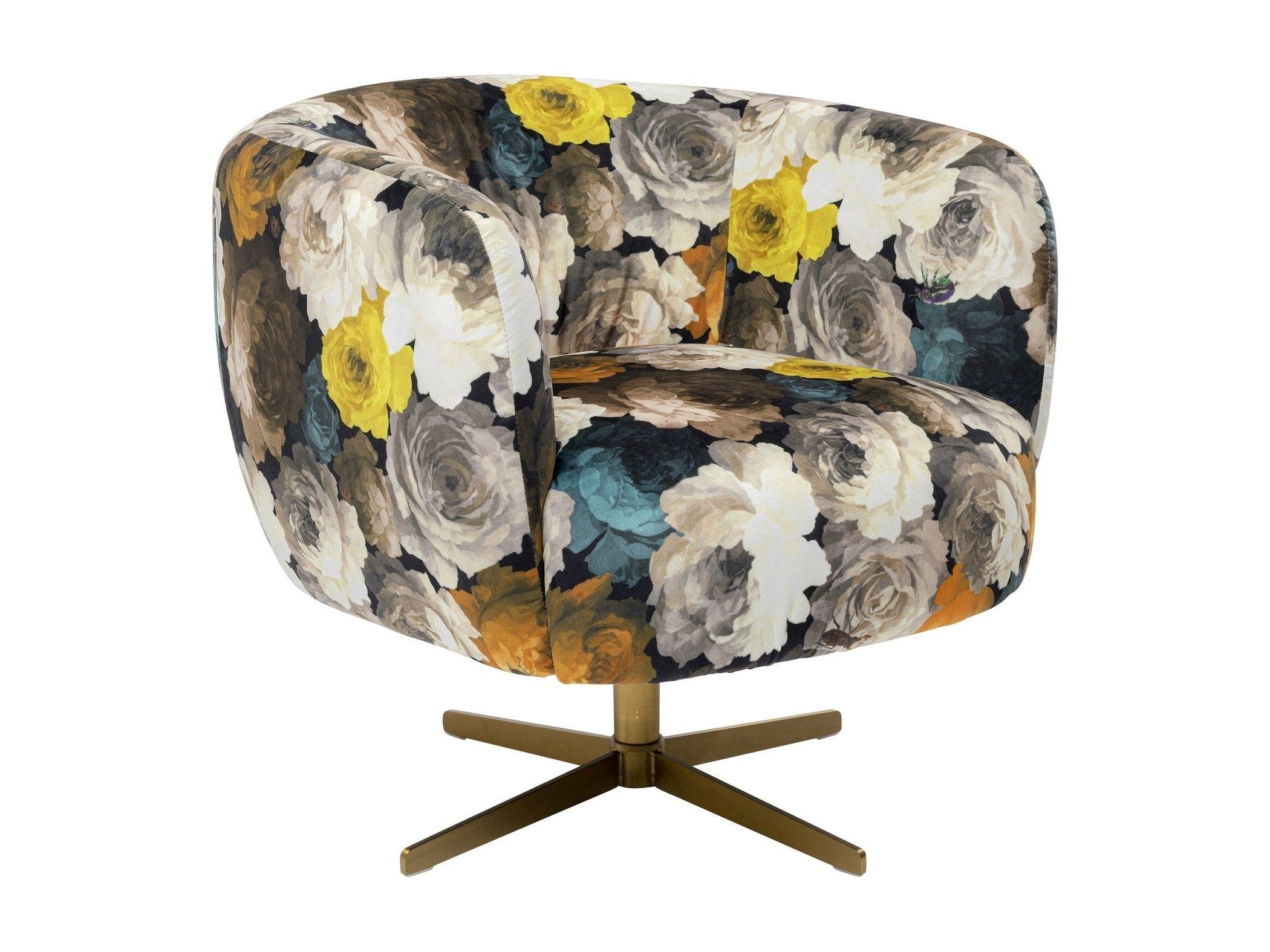 Тканевое вращающееся кресло с подлокотниками KARE Design Пион ARCH-00081227 - Вид №6