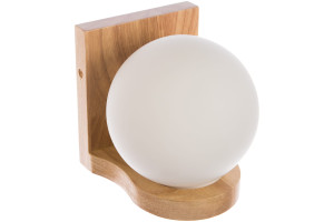 16154368 Декоративный настенный светильник деревянная подставка, шар 16-02 Apeyron