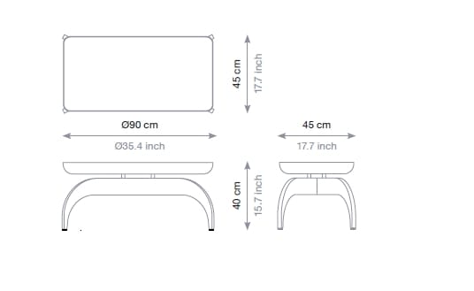 Прямоугольный журнальный столик из ореха и мрамора REDA AMALOU DESIGN ARCH-00003795 - Вид №2