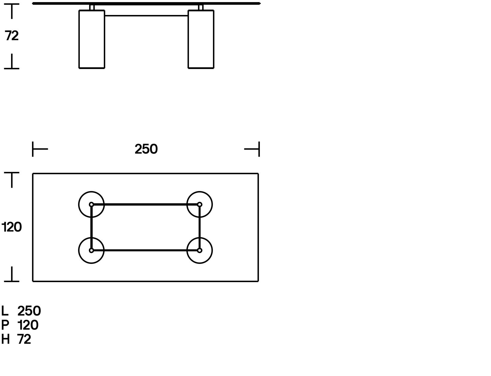 Прямоугольный стеклянный стол с основанием в прохладном ACERBIS SERENISSIMO ARCH-00131226 - Вид №8