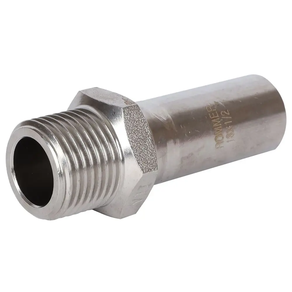 Муфта переходная Rommer 1/2"x18 мм НПр-ВР нержавеющая сталь STLM-2132996