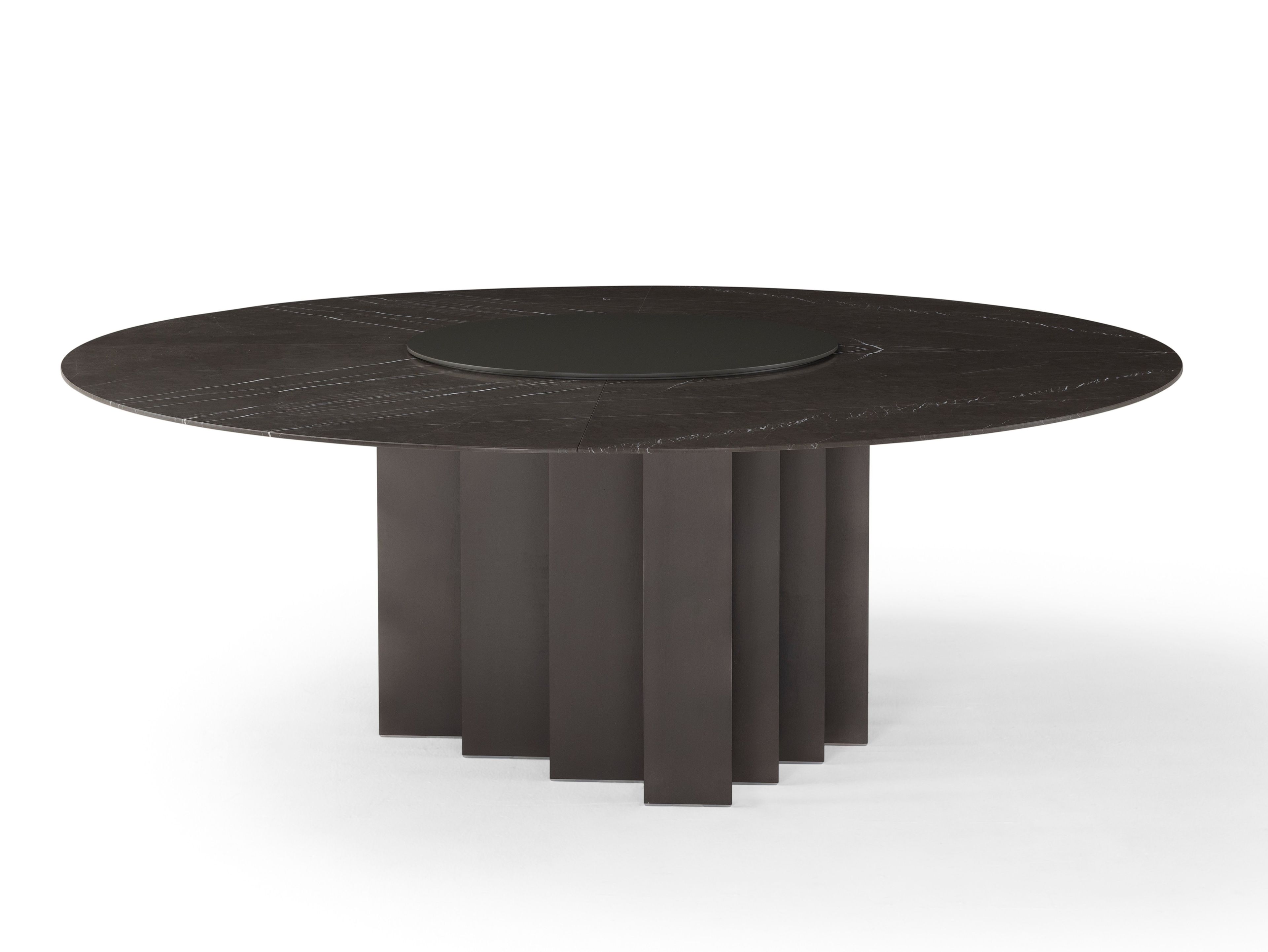 Круглый мраморный стол с металлическим основанием из листового металла Amura Exilis ARCH-00132375 - Вид №1