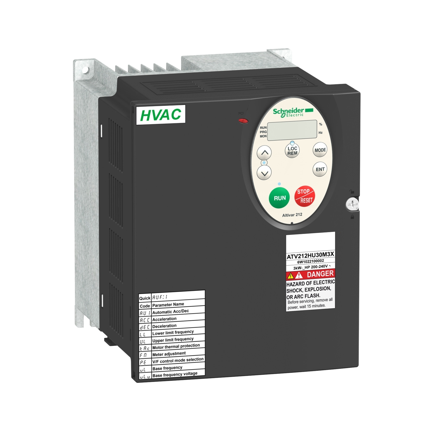 ATV212HU30M3X ПРЕОБР ЧАСТОТЫ ATV212 3 КВТ 240В IP21 Schneider Electric ПЧ 0-90кВт Altivar Process/212/340/61/71 