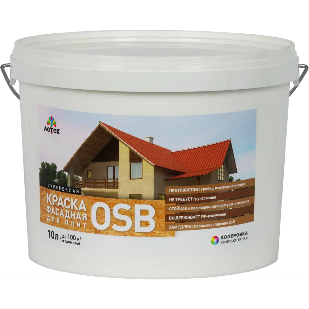 Краска фасадная Латек для OSB 10 л STLM-2188391