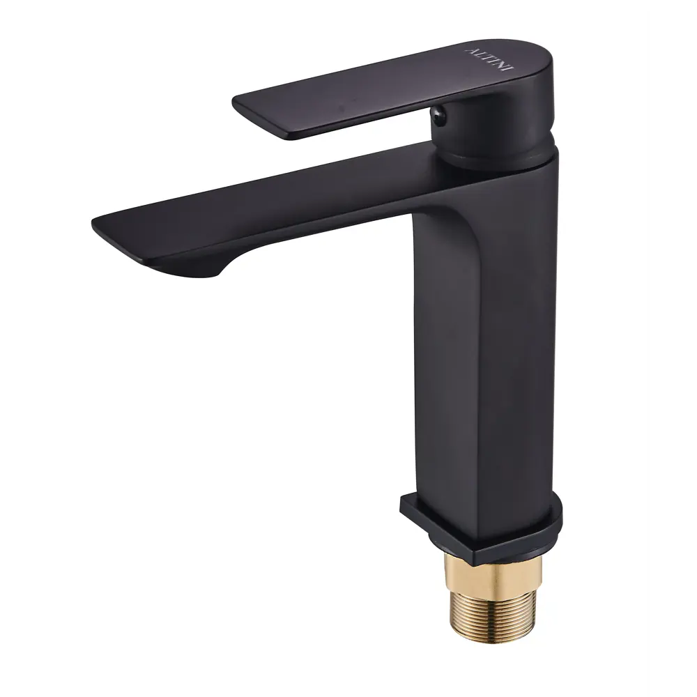 Смеситель для раковины ALTINI черный матовый с керамическим картриджем 89396453 STLM-1574644
