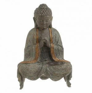 Статуэтка декоративная 28 см серый с золотым Buddha TO4ROOMS ANCIENT SANCTUARY 00-3893655 Золото;серый
