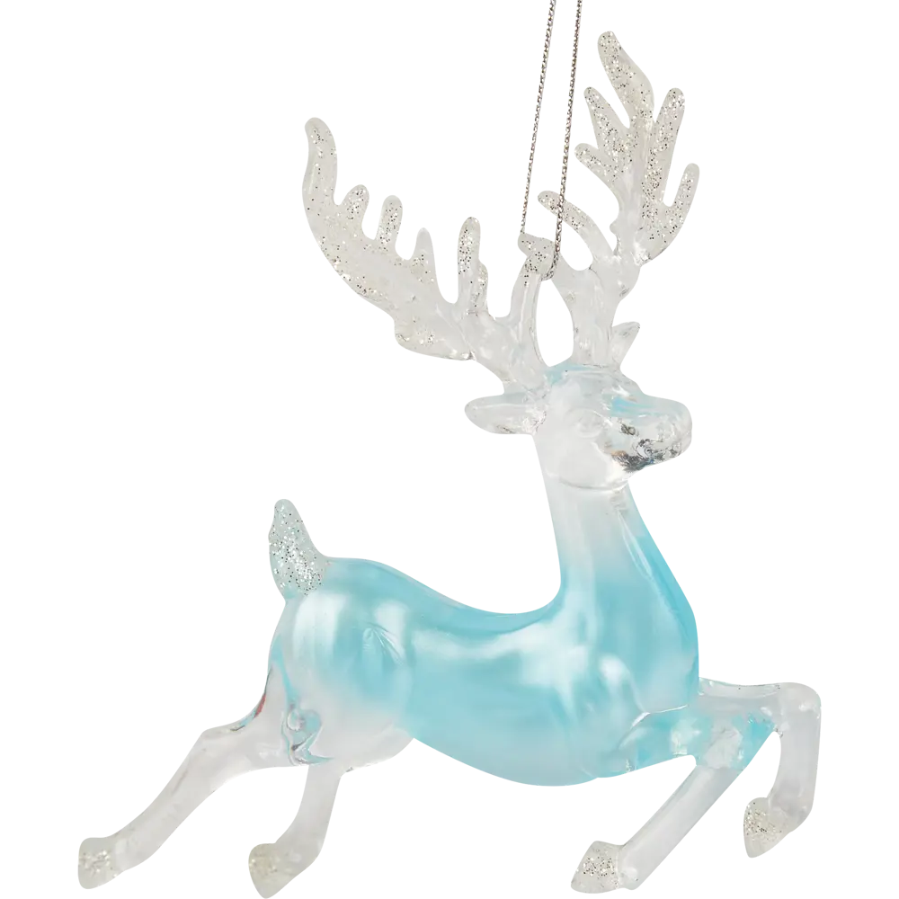 Елочная игрушка Erichkrause Decor "Олень морозный" 2x15x13 см пластик голубой 82720473 STLM-2087351 