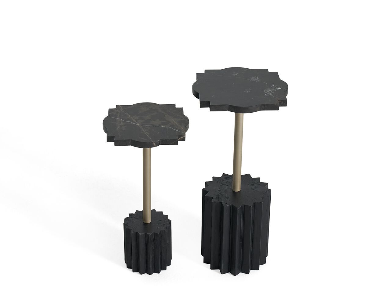 Высокий деревянный журнальный столик с мраморной столешницей NDESIGN Ezora ARCH-00065096 - Вид №2