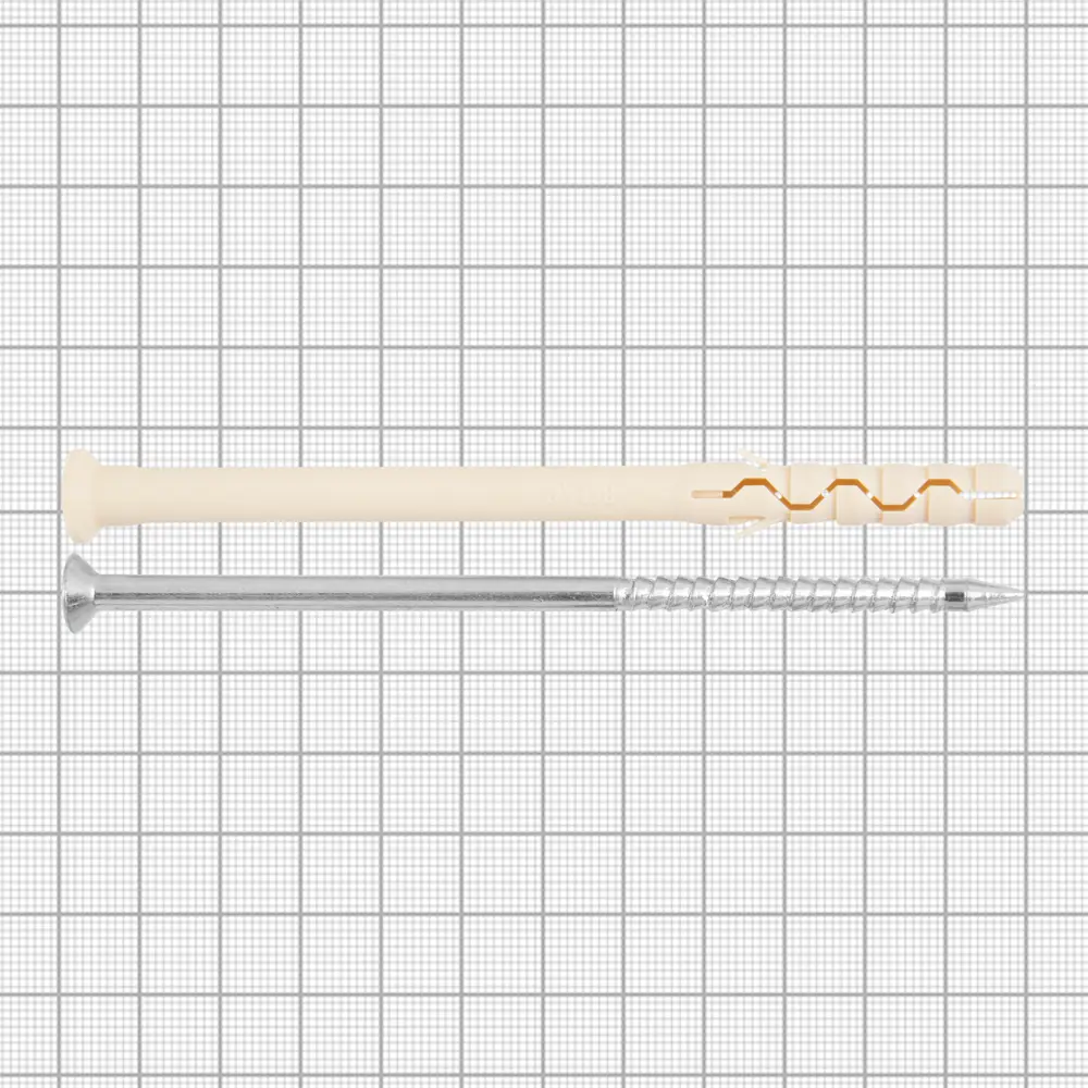 Дюбель-гвоздь с потайной манжетой 8x120 мм нейлон/углеродистая сталь 40 шт ЕВРОПАРТНЕР STLM-2020049 - Вид №3