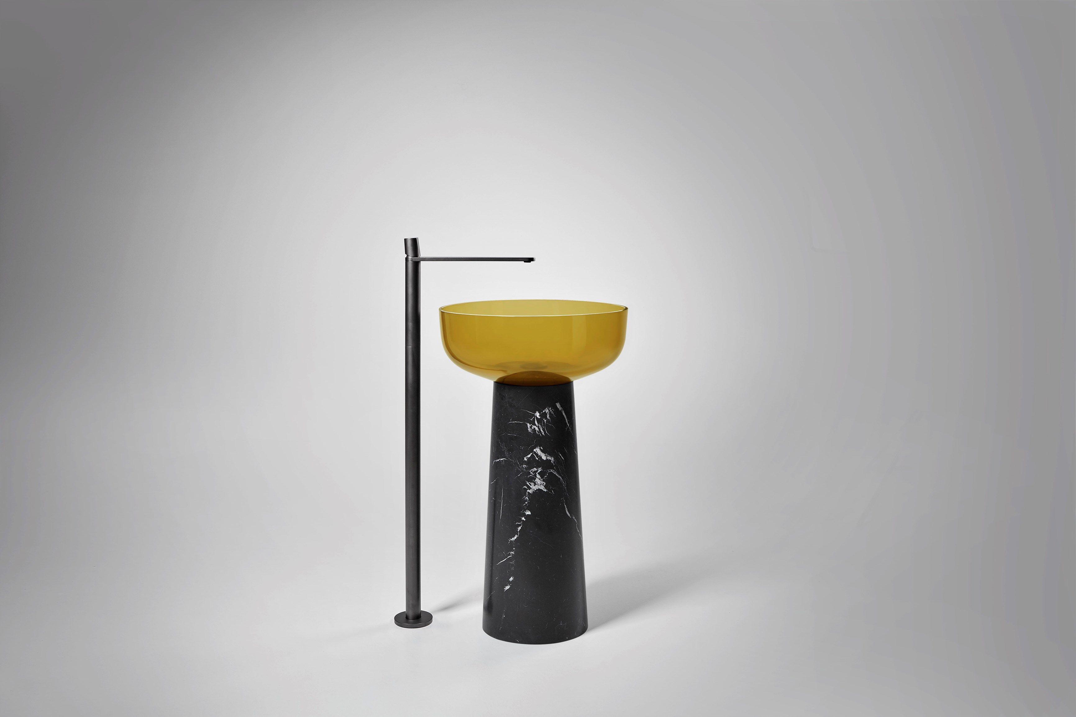 Круглый отдельно стоящий умывальник из черного мрамора Marquina Antoniolupi ALBUME10 + ALBUME21 ARCH-00047857 - Вид №21