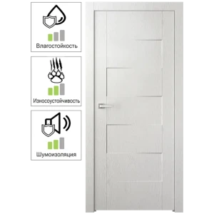 Дверь межкомнатная Лестер Финиш-бум глухая цвет ясень жемчужный 90x200см