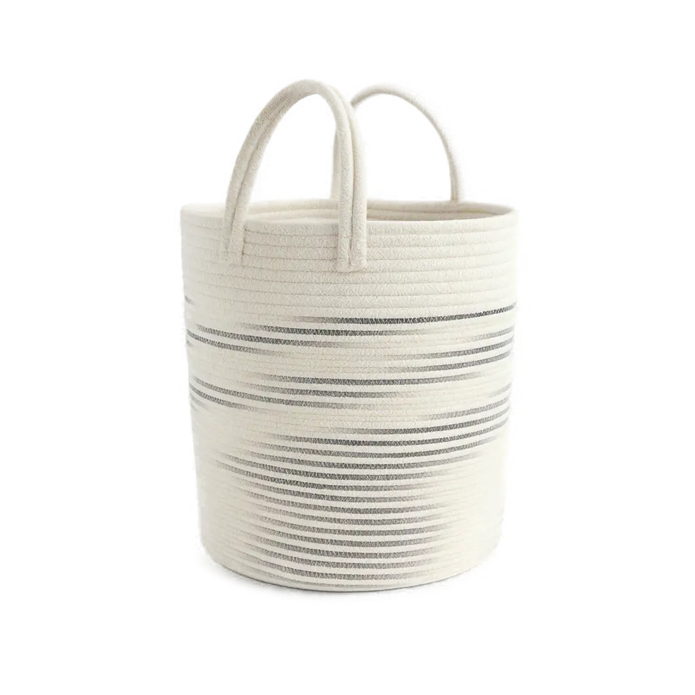 Корзина для белья Primanova Темза 15 л цвет бело-серый STLM-2021253