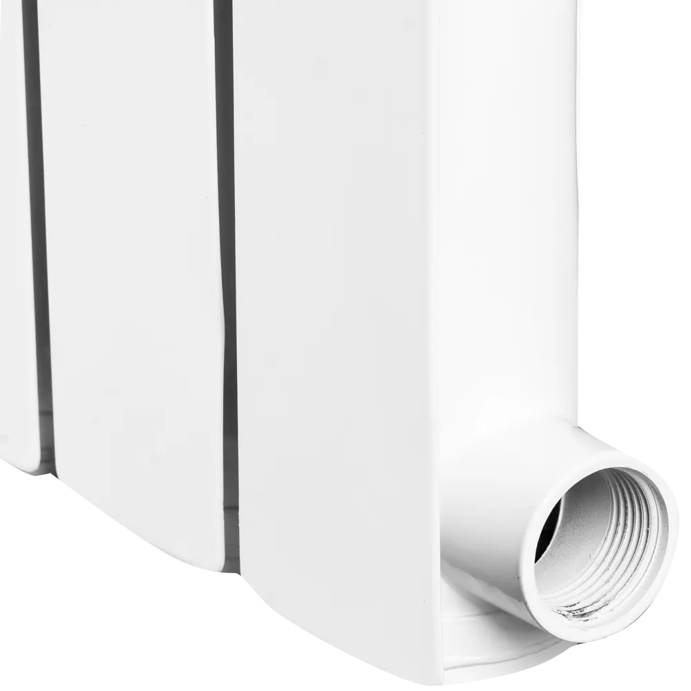 Радиатор Monlan Aluminium 500/80 алюминий 12 секций боковое подключение цвет белый STLM-2201149 - Вид №4