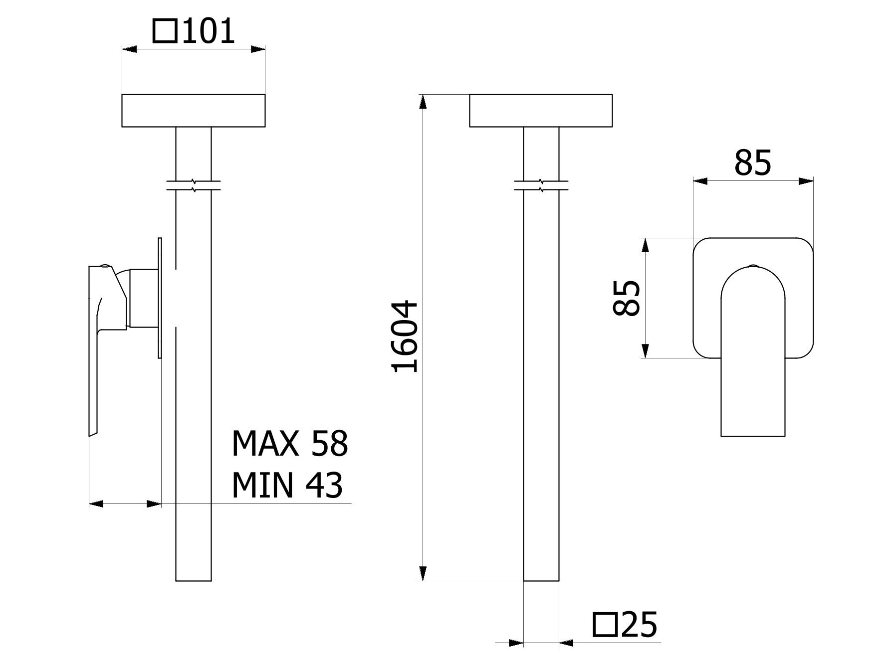 Однорычажный смеситель для раковины с 2 отверстиями IB K3 ARCH-00079237 - Вид №3